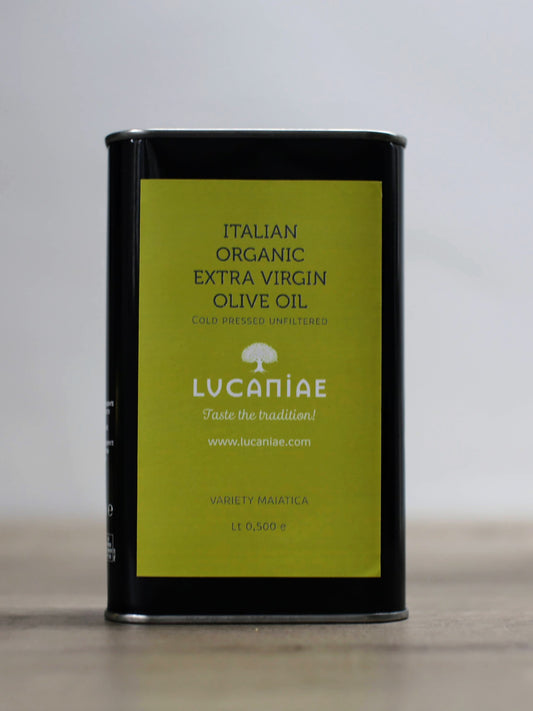 Lucaniae extra virgin olive oil 0.5 liter tin