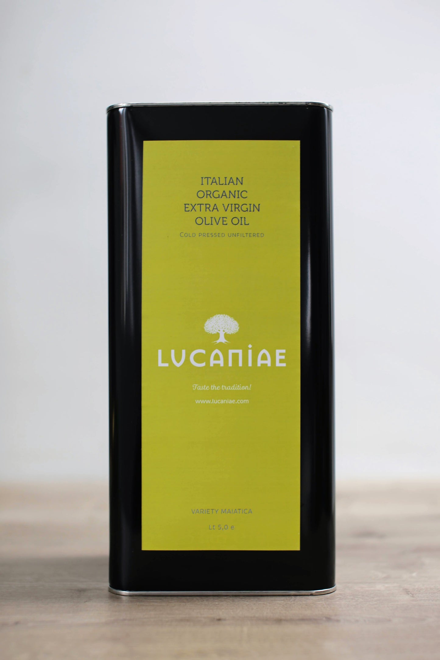 Lucaniae extra virgin olive oil 5.0 liters tin