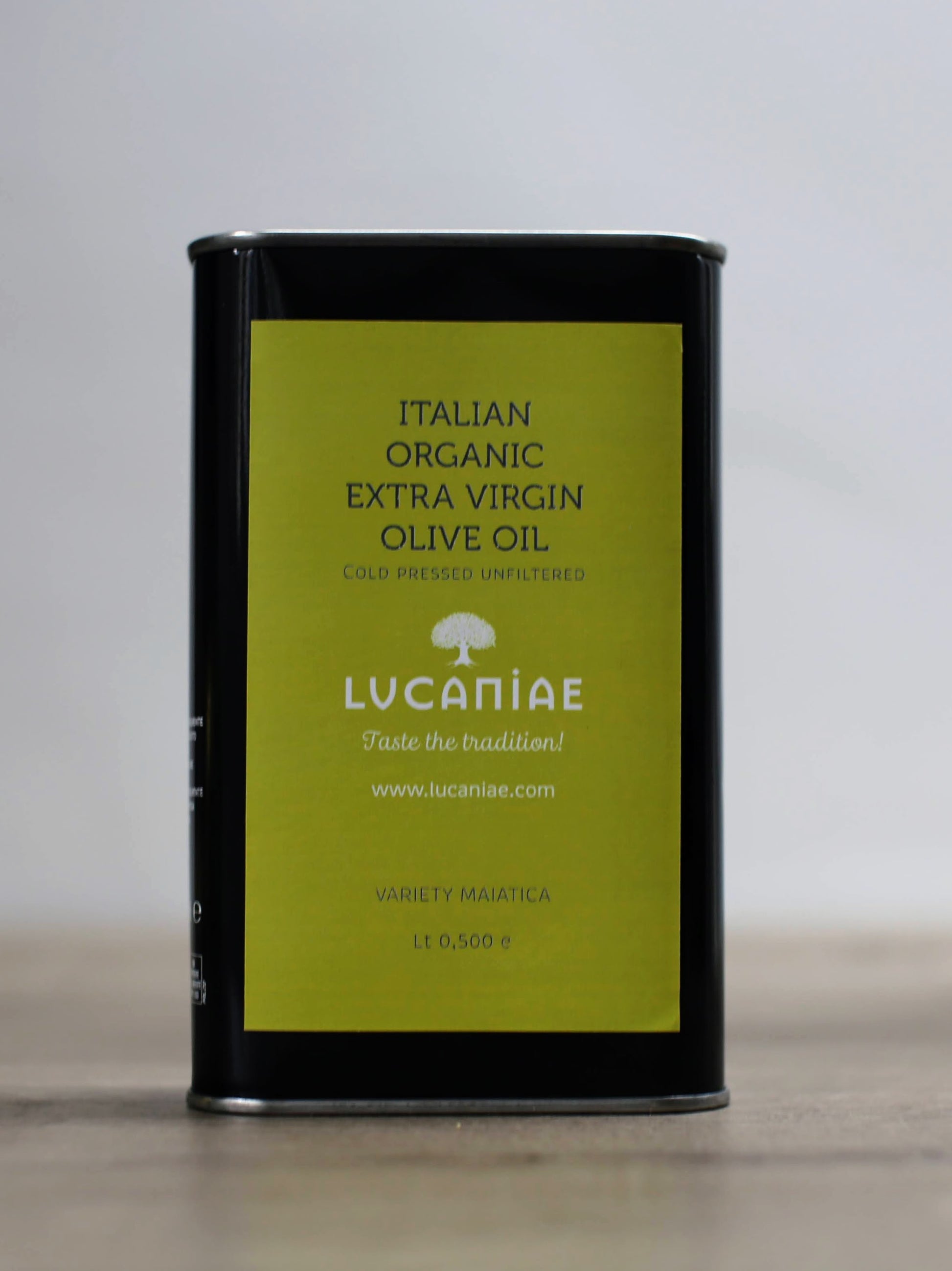 Lucaniae extra virgin olive oil 0.5 liter tin