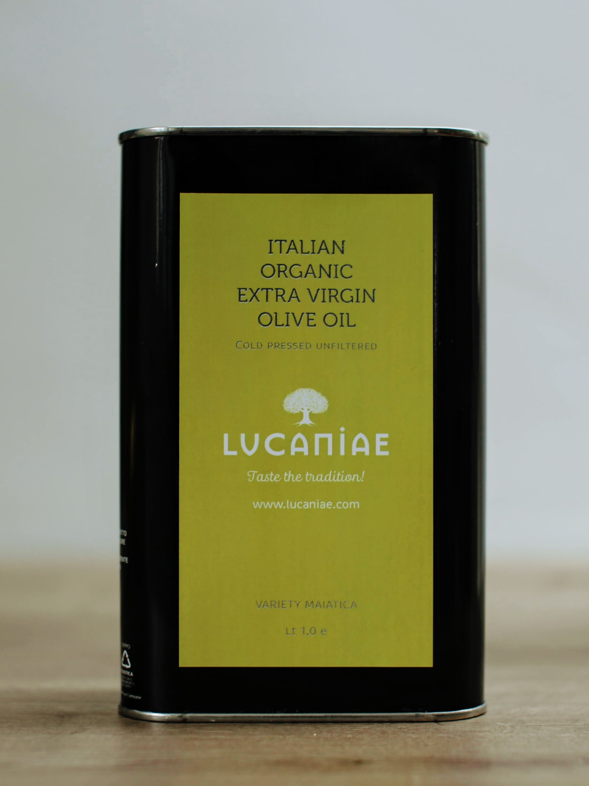 Lucaniae extra virgin olive oil 1.0 liter tin