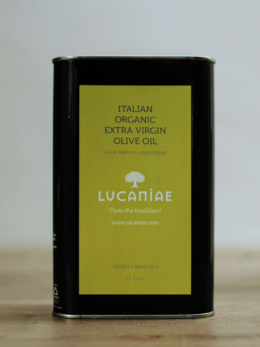 Lucaniae extra virgin olive oil 1.0 liter tin